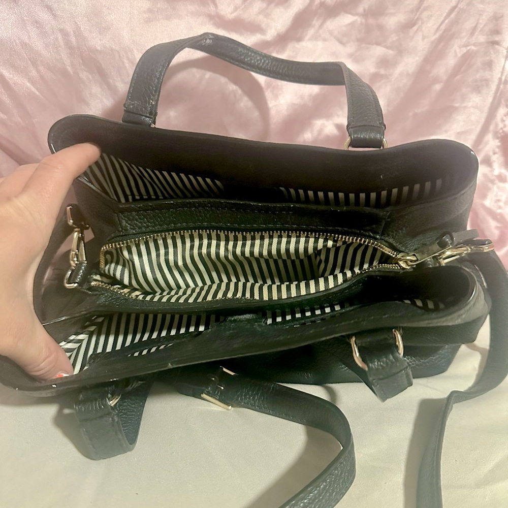 Kate Spade Black Leather Jackson Street Octavia Shoulder Crossbody Bag